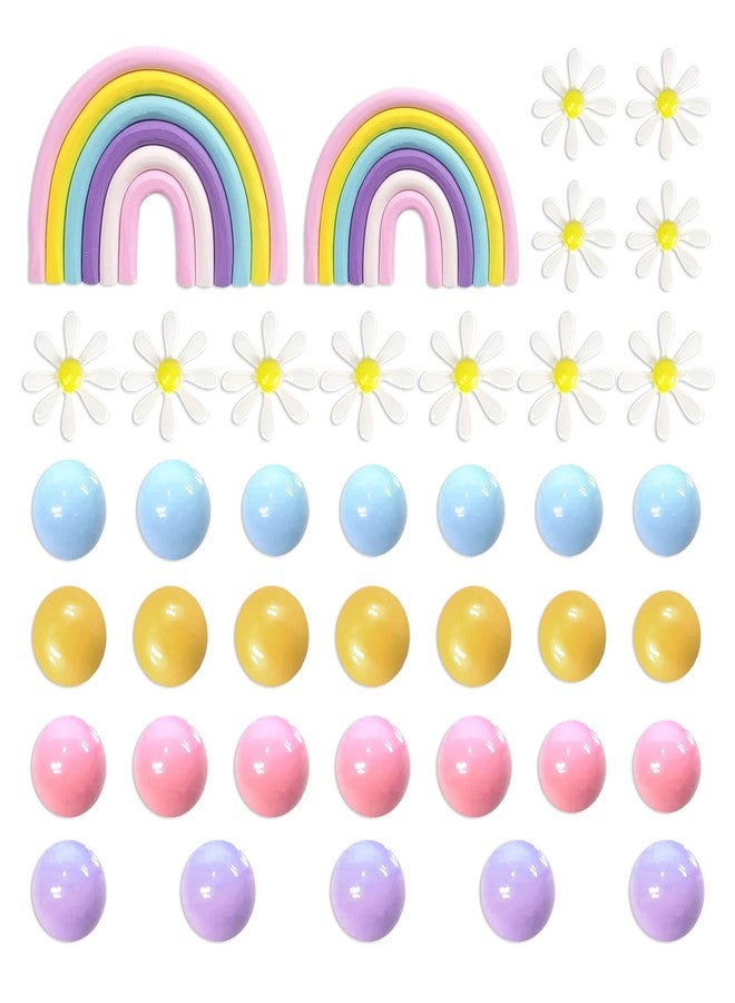 DRWATE 35 PCS Groovy Cake Toppers Boho Cake Topper Hippie Birthday Decorations with Flower Rainbow Balls for Boho Groovy Theme Birthday Supplies - Image 3